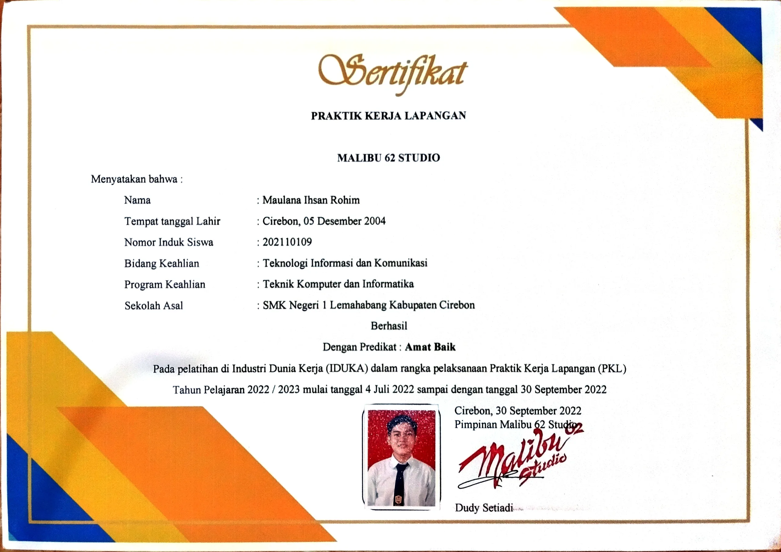 Praktik Kerja Lapangan (PKL) — Teknik Komputer & Informatika
